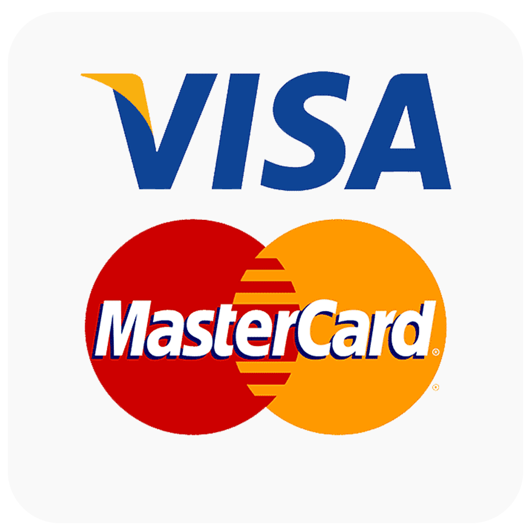 Visa and Mastercard accepted